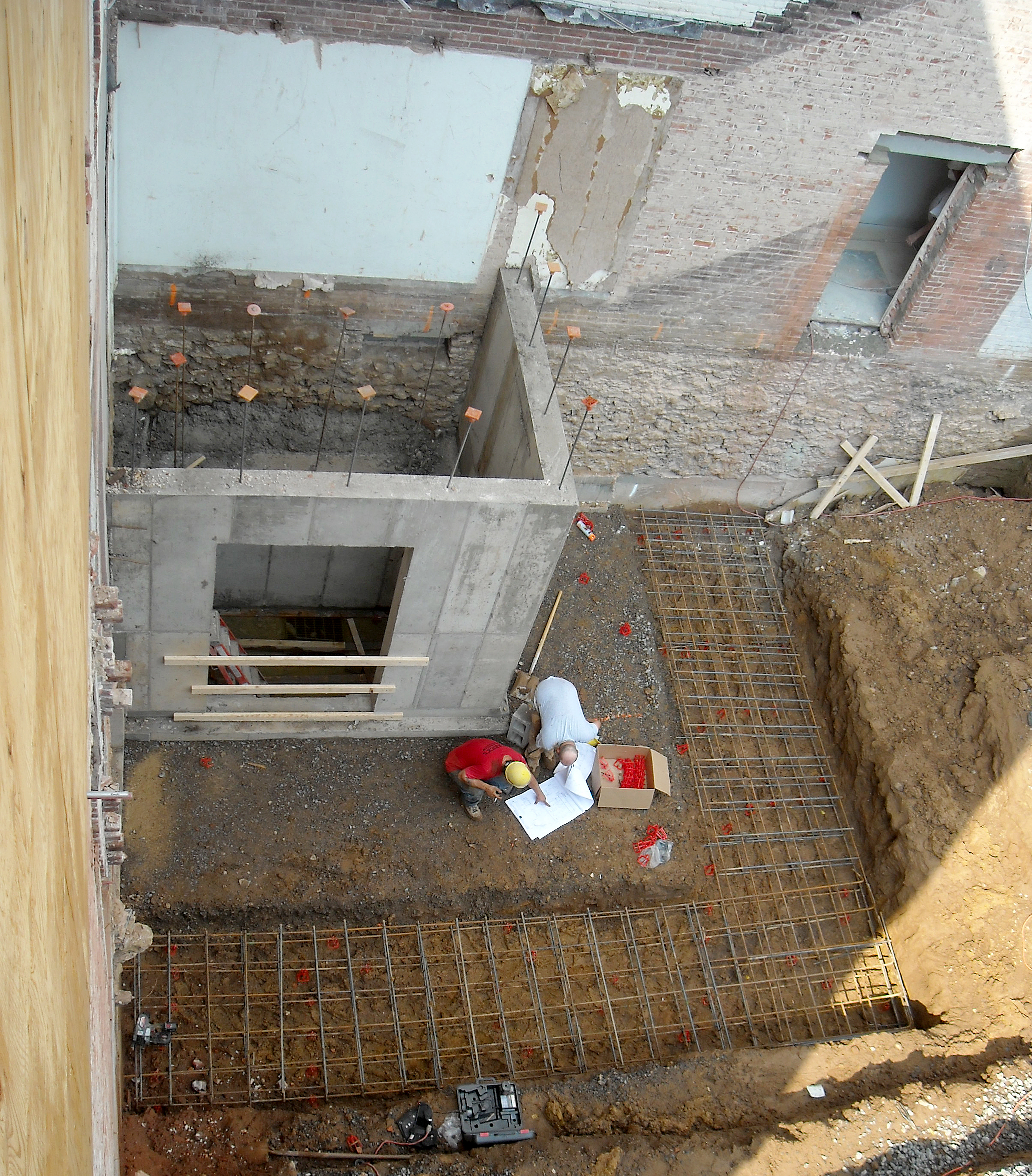 The DeWitt Building during renovations.