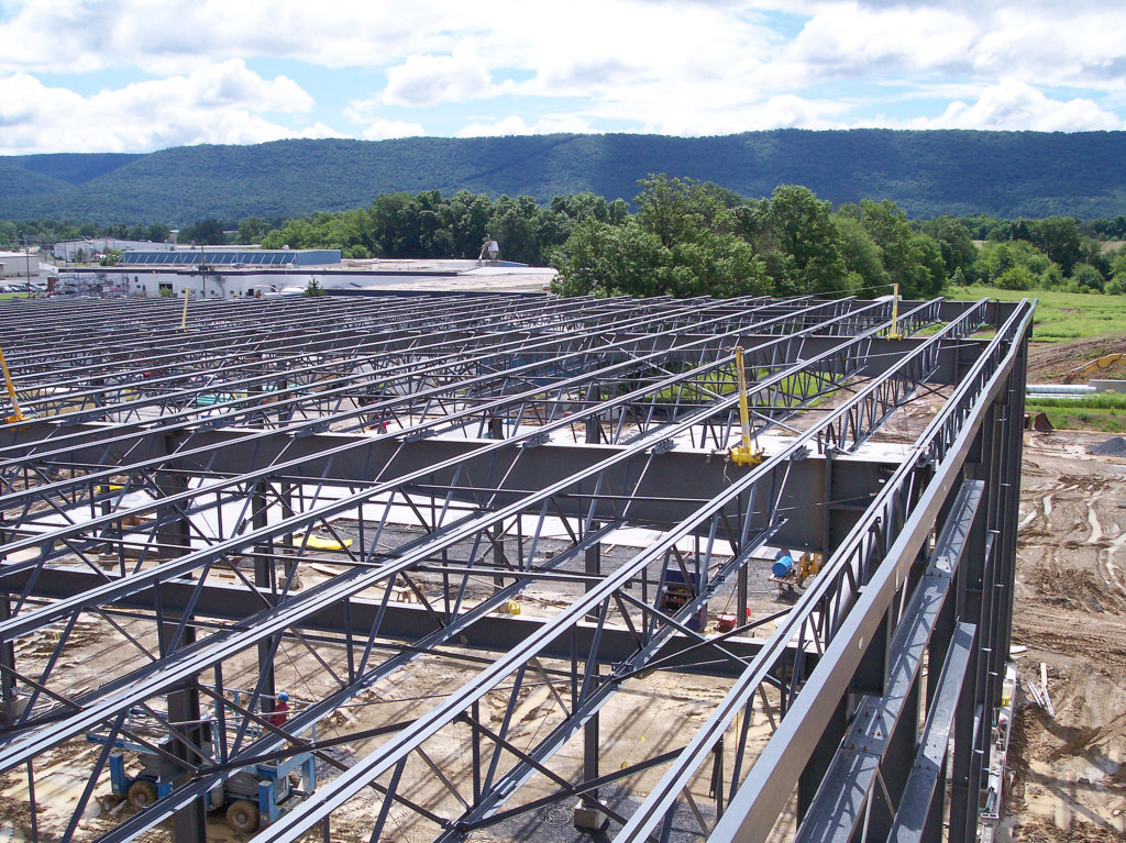 The Zartman team works on the GE Inspection Technologies building.