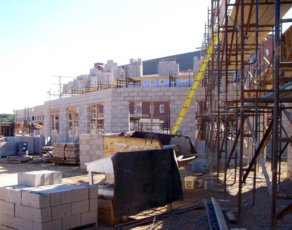 The Zartman team works on the MacDonald Commons at Bucknell University.