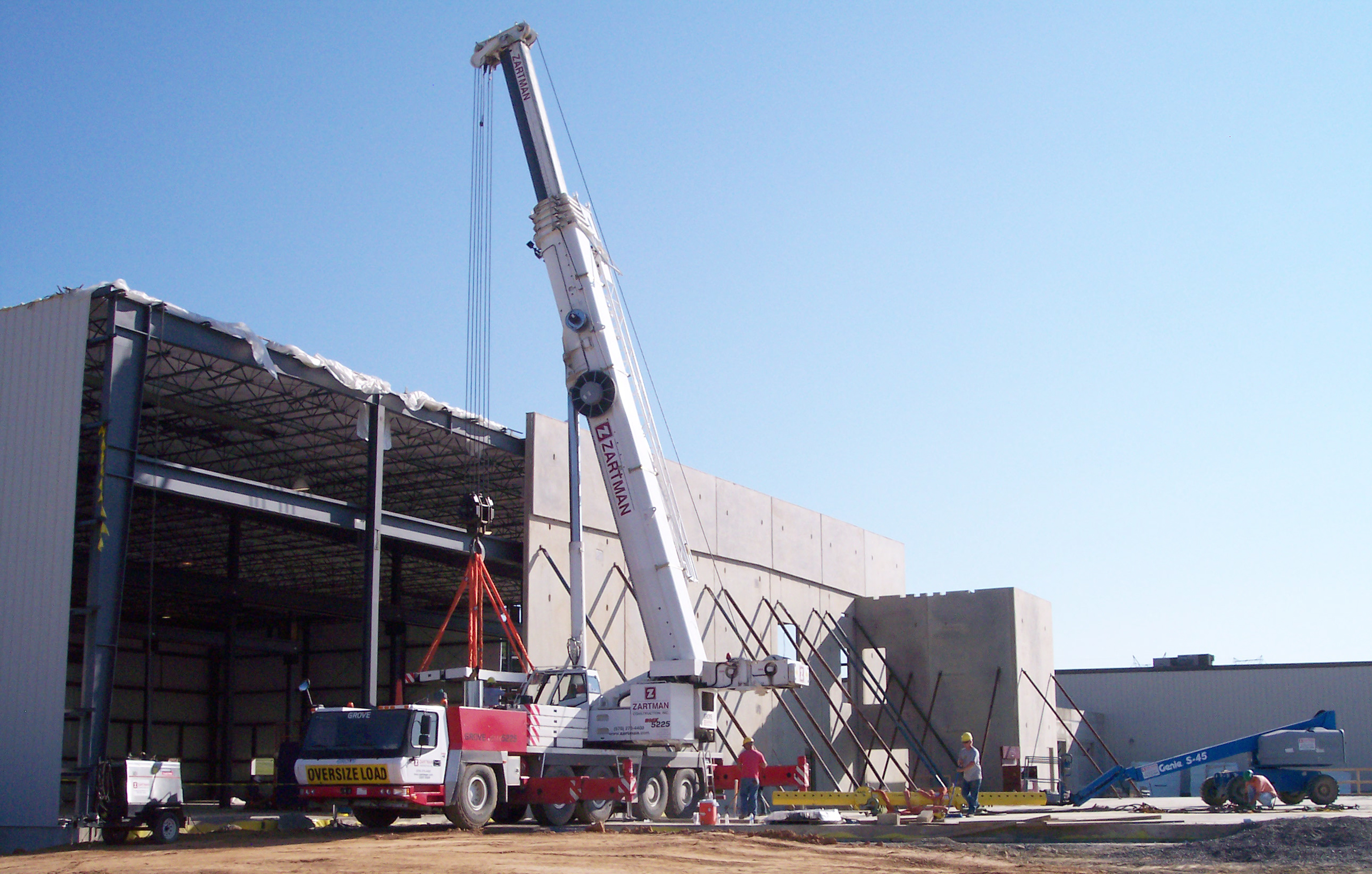 The Zartman team works on the GE Inspection Technologies building.