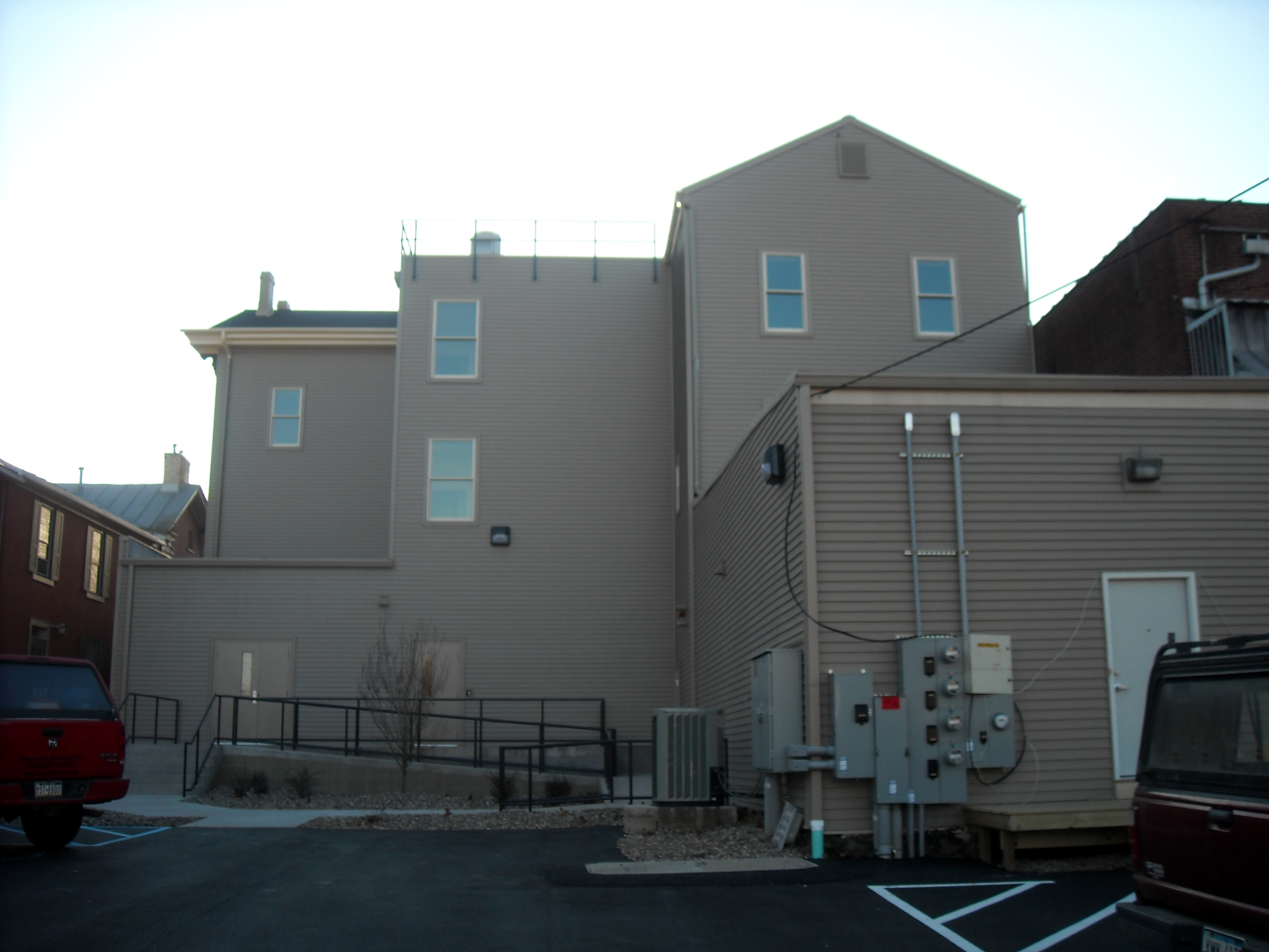 The back of the DeWitt Building at Bucknell University after renovations.