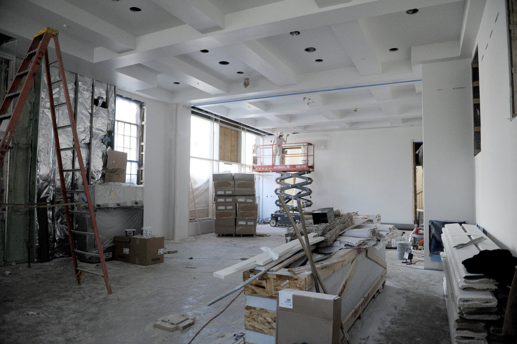 The Zartman Construction team works on the interior of Hildreth-Mirza Hall at Bucknell University.