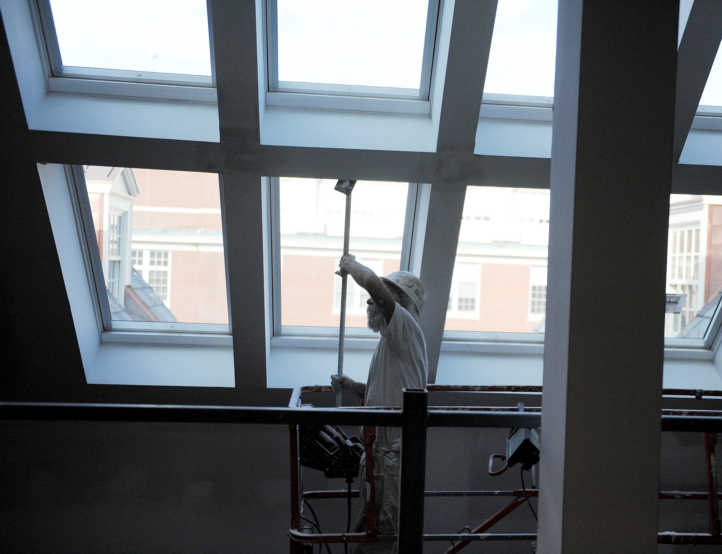 The Zartman Construction team works on the interior of Hildreth-Mirza Hall at Bucknell University.