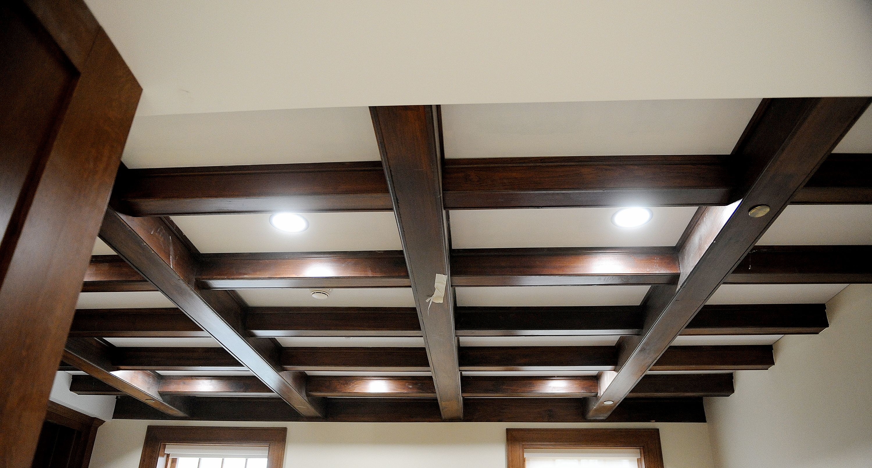 This ceiling was preserved during the renovation process at Hildreth-Mirza Hall at Bucknell University.