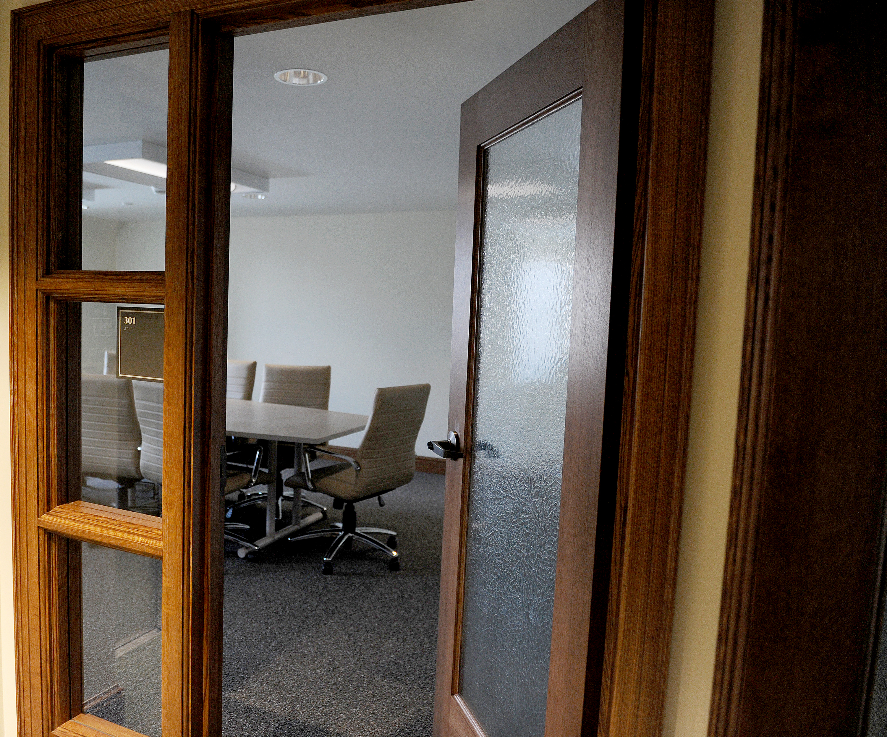 One of the new conference rooms at Hildreth-Mirza Hall at Bucknell University.