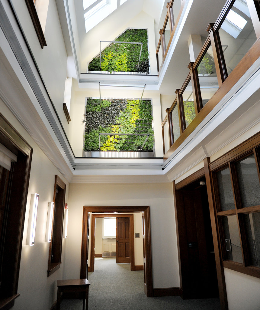 The new atrium at Hildreth-Mirza Hall at Bucknell University.