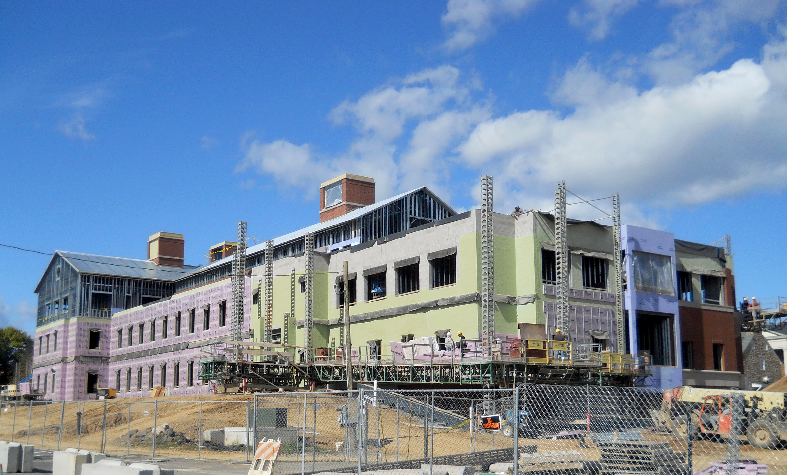 The Zartman team works on the Academic West building at Bucknell University.