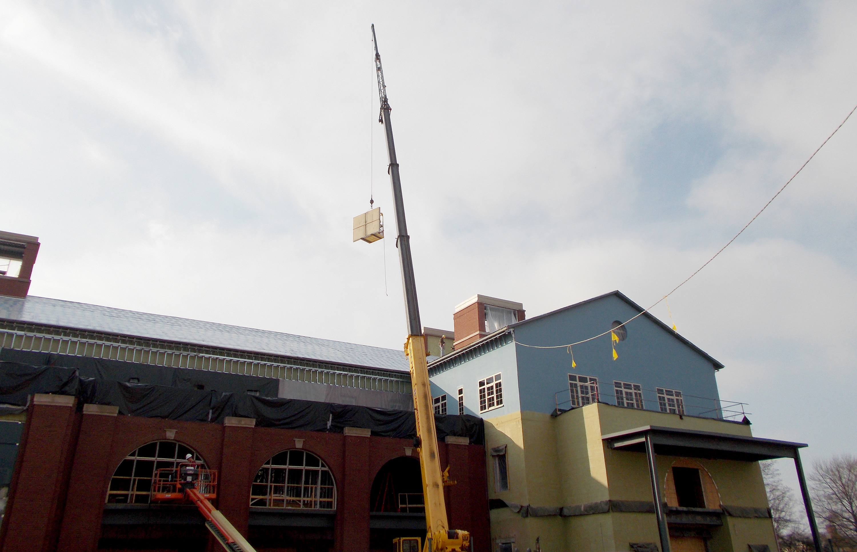 The Zartman team works on the Academic West building at Bucknell University.