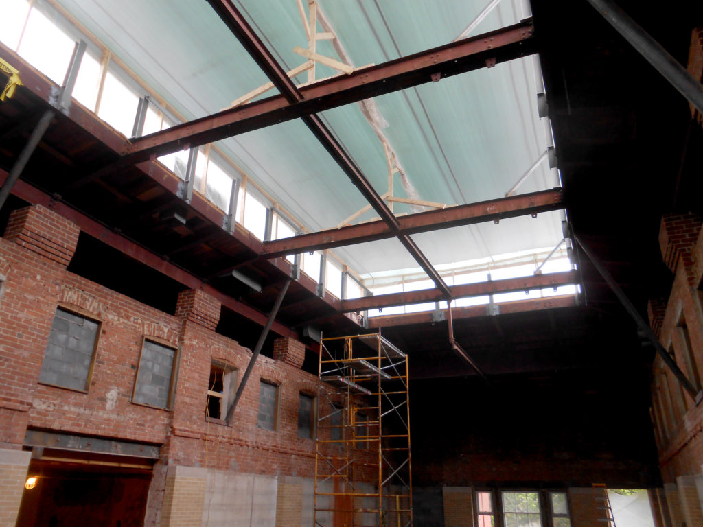 The Carnegie Building at Bucknell University during renovations.