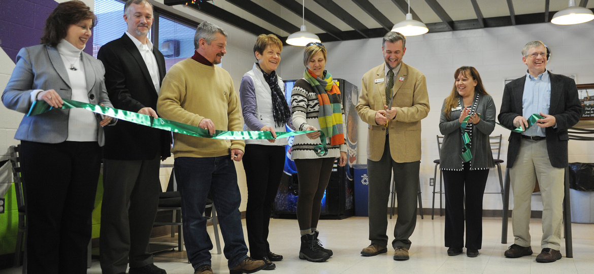 The ribbon is cut at the Greater Susquehanna Valley YMCA for the new locker rooms at the Sunbury branch.