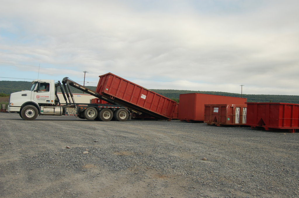 Zartman Construction's construction dumpster rental equipment includes numerous 25 and 35 cubic yard containers.