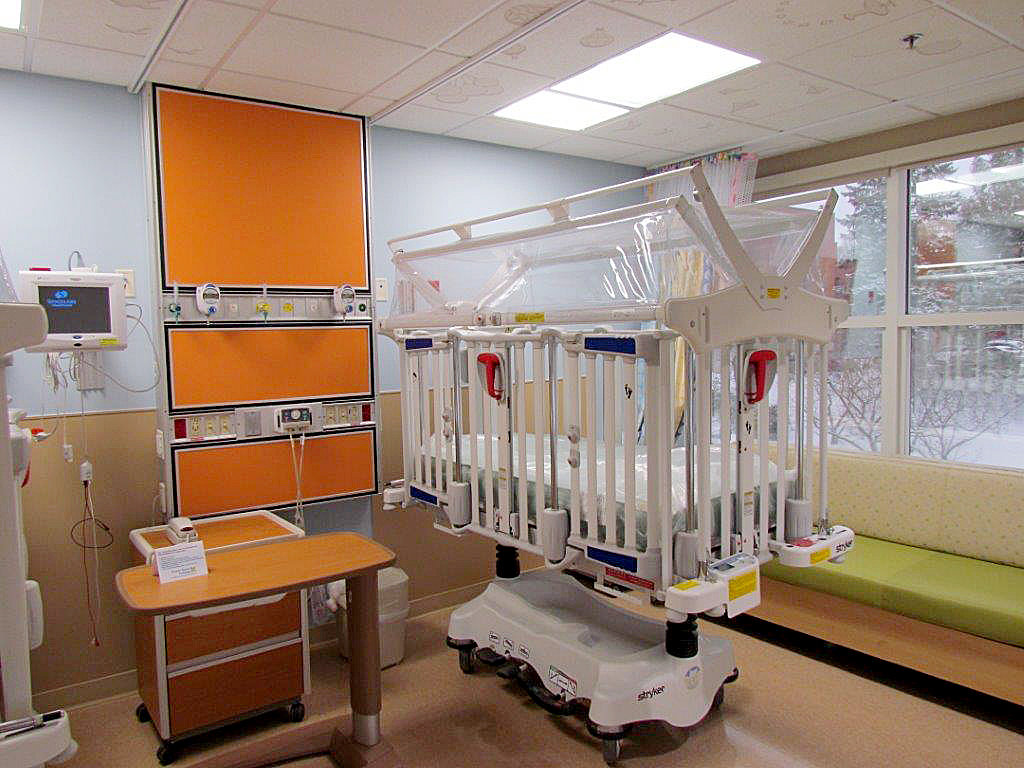 A completed room in the pediatrics wing of the Moses Taylor Hospital.