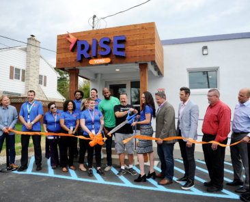 The ribbon is cut at RISE York.