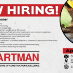 Now Hiring Construction Laborer